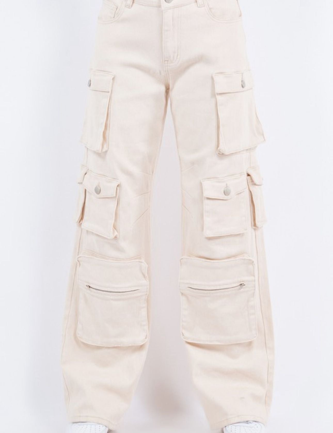 HIGH WAIST WIDE LEG POCKET CARGO
