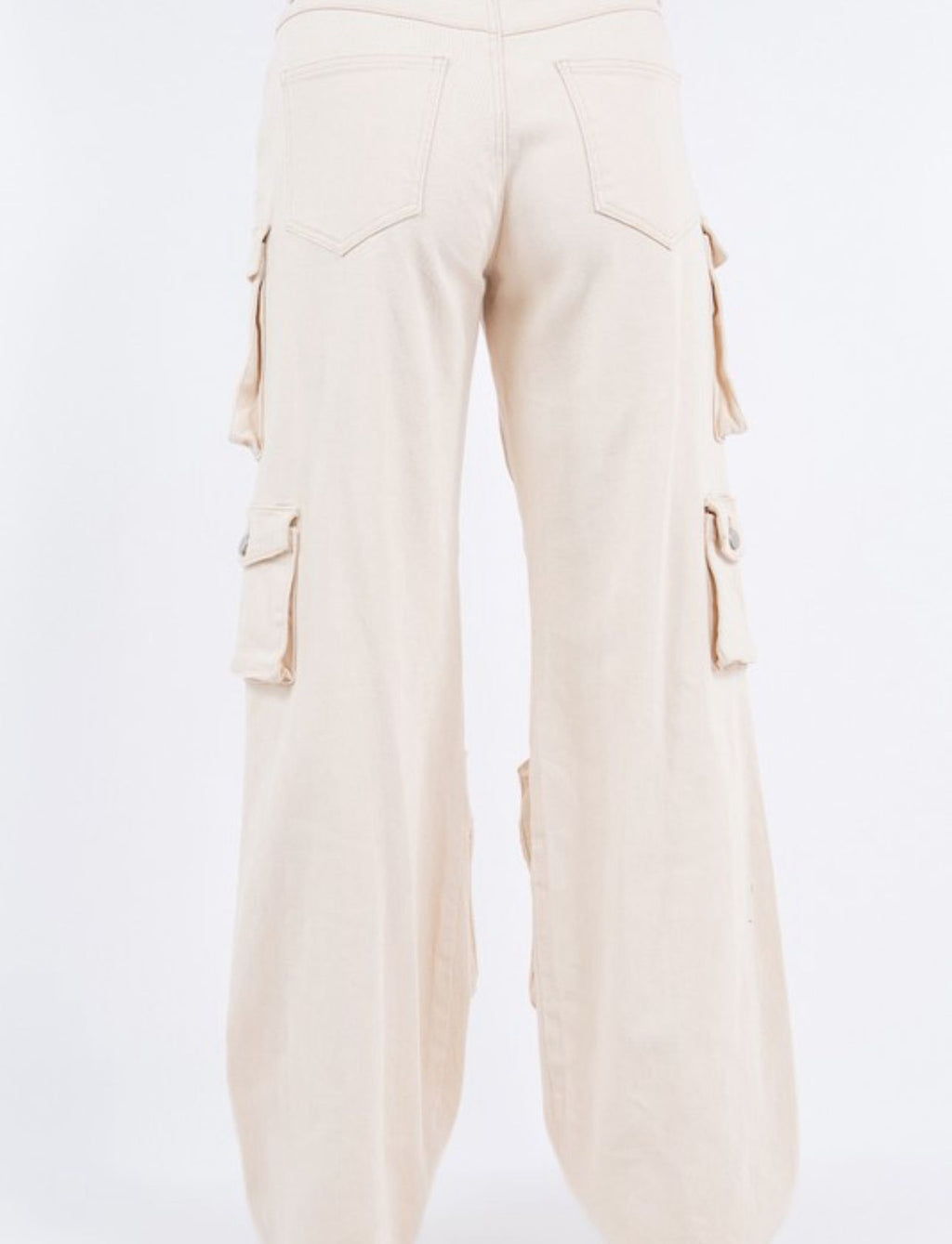 HIGH WAIST WIDE LEG POCKET CARGO