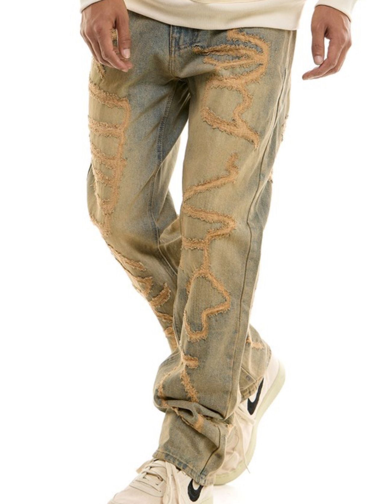 HEAVY DISTRESSED JEANS