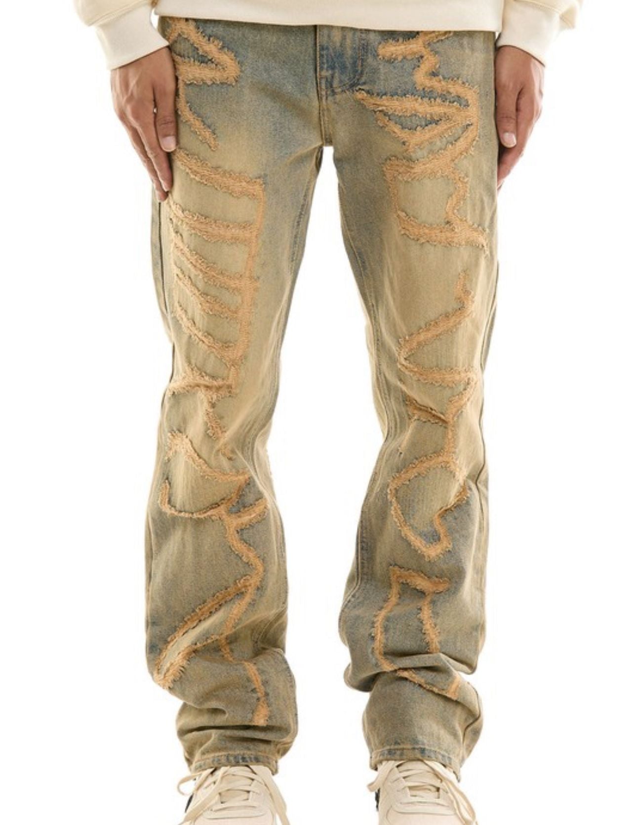 HEAVY DISTRESSED JEANS